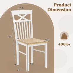 Tangkula Farmhouse Dining Chair Set Of 4 Wooden Kitchen Chair W/ Rubber Wood Frame 18 Tangkula Farmhouse Dining Chair Set Of 4 Wooden Kitchen Chair W/ Rubber Wood Frame -Tangkula GUEST 982addc2 f70a 43e4 b826 e6f28a237fcb