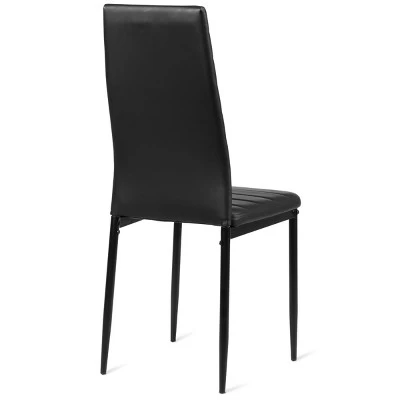 Tangkula Set Of 6 Dining Chairs High Back Kitchen Home Furniture,PVC 5 Tangkula Set Of 6 Dining Chairs High Back Kitchen Home Furniture,PVC - Image 4