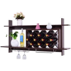 Tangkula Wall Mount Drinks Rack Organizer With Glass Holder & Storage Shelf Home Decoration 19 Tangkula Wall Mount Drinks Rack Organizer With Glass Holder & Storage Shelf Home Decoration -Tangkula GUEST 98ea4ab6 d082 41f4 ada3 a9124b329bab
