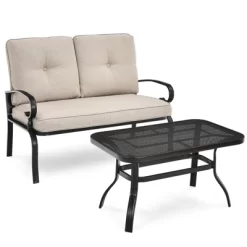 Tangkula 2PCS Patio Conversation Set Outdoor Loveseat W/Coffee Table & Cushions 17 Tangkula 2PCS Patio Conversation Set Outdoor Loveseat W/Coffee Table & Cushions -Tangkula GUEST 992d3ce8 8746 487b 97c0 23ee8436963f