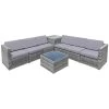 Tangkula Set Of 8 Gray Rattan Wicker Sofa & Table Outdoor Cushioned Sectional Patio Furniture -Tangkula GUEST 99c57baf a846 4c5f 8e4f cc840105dda4