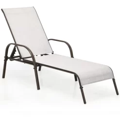 Tangkula 2 PCS Outdoor Chaise Lounge Chair Adjustable Reclining Bed With Backrest& Armrest Gray 19 Tangkula 2 PCS Outdoor Chaise Lounge Chair Adjustable Reclining Bed With Backrest& Armrest Gray -Tangkula GUEST 9a18e813 c163 4338 bd78 2399c59d2126