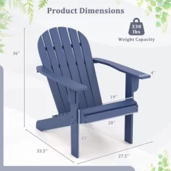 Tangkula 4PCS Patio Adirondack Chair W/ Inclined Seat High Backrest & Wide Armrests -Tangkula GUEST 9a3ee645 0c63 4fe2 b659 68ff3dab5fa5