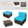Tangkula 5-Piece Outdoor Rattan Wicker Sofa Set Lounge Chair With Turquoise Cushions -Tangkula GUEST 9a5db512 0011 43fd 9884 c94406f44e4b