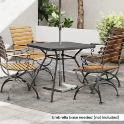 Tangkula 32" Patio Dining Table W/ 1.6" Umbrella Hole & Lid DPC Tabletop For Backyard -Tangkula GUEST 9bc1d73b ae14 4d0e a345 136f0c412d1e