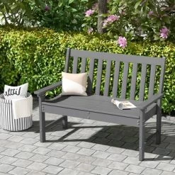 Tangkula Garden Bench All-Weather HDPE 2-Person Outdoor Bench For Front Porch Backyard -Tangkula GUEST 9c0793ba ac21 49ad 9d24 1fbdd9730676