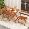 Tangkula 3 PCS Outdoor Wood Bistro Set W/ 2 Folding Chairs & Dining Table For Backyard 2 Tangkula 3 PCS Outdoor Wood Bistro Set W/ 2 Folding Chairs & Dining Table For Backyard -Tangkula GUEST 9cf1d74b 2635 4c73 9979 d2c9f89f36f3