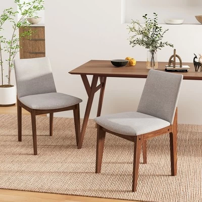Tangkula Wooden Dining Chairs Of 4 W/ Added Cushions High Curved Back For Dining Room 5 Tangkula Wooden Dining Chairs Of 4 W/ Added Cushions High Curved Back For Dining Room - Image 3
