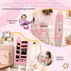 Tangkula Kids Jewelry Armoire Cabinet Free-Standing Full Length Mirror With Storage And 4 Tilt Angles 18 Tangkula Kids Jewelry Armoire Cabinet Free-Standing Full Length Mirror With Storage And 4 Tilt Angles -Tangkula GUEST 9fd67e57 5ba3 4cc5 abc7 16eb362d5031