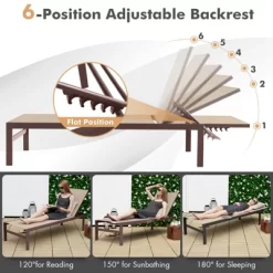 Tangkula Set Of 2 Aluminum Patio Chaise Lounge Outdoor Adjustable Lounge Chair W/ 6-Position Backrest 13 Tangkula Set Of 2 Aluminum Patio Chaise Lounge Outdoor Adjustable Lounge Chair W/ 6-Position Backrest -Tangkula GUEST a04a1b6b 87ee 4f25 b7cc cc3f0a4841cd