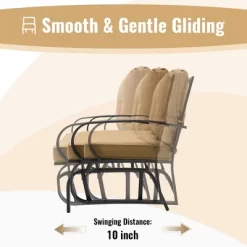 Tangkula 2-Person Outdoor Patio Glider Bench Swing Seat Bench W/ Seat & Back Cushions 20 Tangkula 2-Person Outdoor Patio Glider Bench Swing Seat Bench W/ Seat & Back Cushions -Tangkula GUEST a09e25e4 d281 4e97 8c9f 1ac277656755