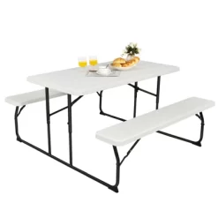 Tangkula Indoor & Outdoor Folding Picnic Table With Bench Seat Heavy Duty Portable Camping Table Set For Camping Dining BBQ Grey/Black/White 21 Tangkula Indoor & Outdoor Folding Picnic Table With Bench Seat Heavy Duty Portable Camping Table Set For Camping Dining BBQ Grey/Black/White -Tangkula GUEST a3aa88e7 8d1b 4d44 a783 a46d41ea0985