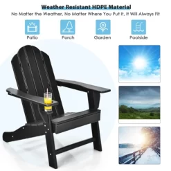 Tangkula Outdoor Adirondack Chair W/Ergonomic Design&Ottoman Lounge Armchair HDPE Chair For Yard&Patio Black/Grey/Turquoise/White 12 Tangkula Outdoor Adirondack Chair W/Ergonomic Design&Ottoman Lounge Armchair HDPE Chair For Yard&Patio Black/Grey/Turquoise/White -Tangkula GUEST a5759973 bdd5 4612 9f1c ea9a15e2d67d