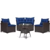 Tangkula 4PCS Wicker Patio Sofa Set Rattan Outdoor Furniture Set W/ Navy Cushions 2 Tangkula 4PCS Wicker Patio Sofa Set Rattan Outdoor Furniture Set W/ Navy Cushions -Tangkula GUEST a5a060bb 8221 4db0 9d00 228f5d282f42