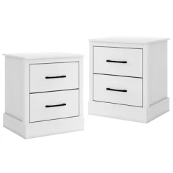 Tangkula Farmhouse Nightstand Set Of 2 Wood Bedside Table With 2 Storage Drawers Compact Floor Night Stand End Table White Accent Sofa Side Table -Tangkula GUEST a5a3c4ff 5935 4e96 ac0d d4c5ea3e41e8