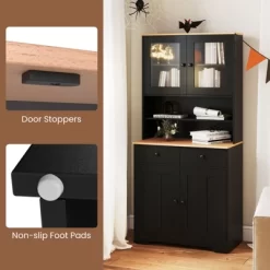 Tangkula Pantry Cabinet 67" Tall Kitchen Floor Cabinet W/ 2 Removable Shelves 2 Drawers 15 Tangkula Pantry Cabinet 67" Tall Kitchen Floor Cabinet W/ 2 Removable Shelves 2 Drawers -Tangkula GUEST a61750a3 9790 4045 9905 bccf3ed588f8