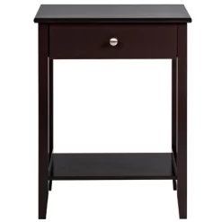 Tangkula 2PCS Nightstand Sofa Side End Table Bedroom Living Room W/ Shelf Drawer Brown -Tangkula GUEST a639c2ec 8b9d 4846 8f75 832aee21e712