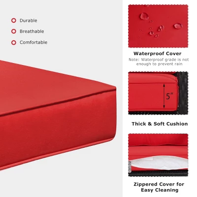 Tangkula Outdoor Wicker Rocking Chair Glider Rattan Rocker Recliner With Cushion 5 Tangkula Outdoor Wicker Rocking Chair Glider Rattan Rocker Recliner With Cushion - Image 3