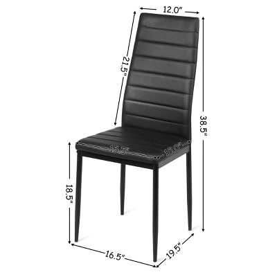 Tangkula Set Of 6 Dining Chairs High Back Kitchen Home Furniture,PVC 3 Tangkula Set Of 6 Dining Chairs High Back Kitchen Home Furniture,PVC - Image 2