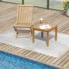 Tangkula Outdoor Square Teak Wood End Table Coffee Table For Porch Deck Garden Patio -Tangkula GUEST a71f997b 15c7 400e a6cc c1ebba61264c