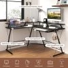 Tangkula L-shaped Computer Corner Desk 51” Reversible Office W/Power Outlet USB Ports Monitor Stand Keyboard Tray Gaming Desk With Hook -Tangkula GUEST a73321aa 9ad7 4657 b54b cd34fb1d181f