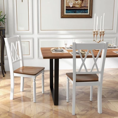 Tangkula Dining Chairs Set Of 4 Wood Farmhouse Dining Room Side Chairs For Home Kitchen 9 Tangkula Dining Chairs Set Of 4 Wood Farmhouse Dining Room Side Chairs For Home Kitchen - Image 7