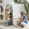 Tangkula Kids Rotating Bookshelf 4 Tier Tree Shape Revolving Bookcase 360°Display Rack -Tangkula GUEST ab2793f7 b99c 4949 a633 977a862d5a28