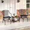 Tangkula Patio Rocking Chairs Set Of 2 W/ Metal Mesh Backrest & Seat Armrests Gentle -Tangkula GUEST abbf1932 5214 44ac 861e 71275368c773