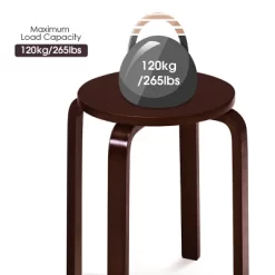 Tangkula Set Of 4 Stacking Bentwood Stool Round Dining Chair Backless Bar Stool -Tangkula GUEST abd34e9c 5fcd 4158 b836 c8a6f85f0f0f
