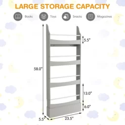 Tangkula 4-Tier Kids Bookshelf Toy Storage Bookcase Rack Wall W/ Anti-toppling Kits 20 Tangkula 4-Tier Kids Bookshelf Toy Storage Bookcase Rack Wall W/ Anti-toppling Kits -Tangkula GUEST ac059886 53b1 4eab b78b 01cdee2f7c10