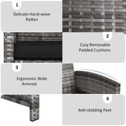 Tangkula Set Of 6 Patio Furniture Outdoor Sectional Conversation PE Rattan Sofa Set -Tangkula GUEST ad13bcf0 c058 4e80 a5f0 29cd91ee6e05 1
