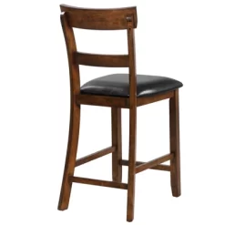 Tangkula Set Of 4 Bar Stools Vintage Wooden Dining Chair For Kitchen, Bistro Brown&Black -Tangkula GUEST adcd1079 74ae 4237 8b7b 818de43924f3
