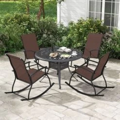 Tangkula Set Of 2 Outdoor Rocking Chair Patio Rocker W/ Breathable Fabric Brown 13 Tangkula Set Of 2 Outdoor Rocking Chair Patio Rocker W/ Breathable Fabric Brown -Tangkula GUEST ae3ad7b3 9bad 43a1 aec0 1ca8e9f1eb52