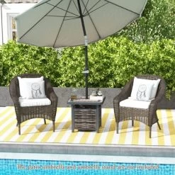 Tangkula 21.5 Inches Outdoor PE Rattan Side Table W/ Resin Tabletop Umbrella Hole 13 Tangkula 21.5 Inches Outdoor PE Rattan Side Table W/ Resin Tabletop Umbrella Hole -Tangkula GUEST aed04827 f6ce 4b2d a2a6 e8e9e0cfa621