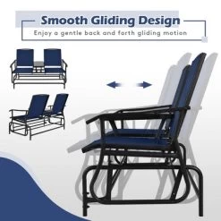 Tangkula 2 Person Outdoor Patio Double Glider Chair Loveseat Rocking -Tangkula GUEST af37dc6f c239 45ee aeb2 e0ebc7d21215