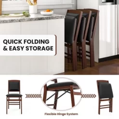 Tangkula Folding Dining Chairs Set Of 2 Foldable Wood Kitchen Chairs With Padded Seat Solid Wood Frame 12 Tangkula Folding Dining Chairs Set Of 2 Foldable Wood Kitchen Chairs With Padded Seat Solid Wood Frame -Tangkula GUEST afa79fb9 64a7 45ac a1ec 67d175579c43