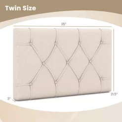 Tangkula Upholstered Headboard For Twin Size Bed W/ Fabric Upholstery Adjustable Height -Tangkula GUEST afd9b626 5031 487e af94 770192120bb1