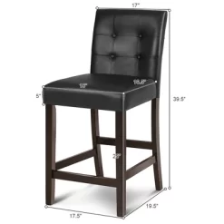 Tangkula Set Of 4 Bar Stools 25inch Counter Height Barstool Pub Chair Rubber Wood Black 14 Tangkula Set Of 4 Bar Stools 25inch Counter Height Barstool Pub Chair Rubber Wood Black -Tangkula GUEST b0187053 35ef 41e6 bd61 c7520131b7e0