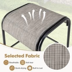 Tangkula 5-Piece Patio Dining Set W/ Umbrella Hole Metal Frame & Breathable Fabric Seat 12 Tangkula 5-Piece Patio Dining Set W/ Umbrella Hole Metal Frame & Breathable Fabric Seat -Tangkula GUEST b0f0ff08 eabd 4125 969d e033071ccfd8