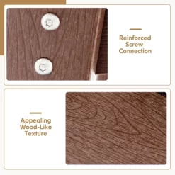 Tangkula Tall Adirondack Chair HDPE Outdoor Bar Stools With Armrests 4.5” Wide Footrest Patio Adirondack Barstools All-Weather Balcony Chairs Brown 18 Tangkula Tall Adirondack Chair HDPE Outdoor Bar Stools With Armrests 4.5” Wide Footrest Patio Adirondack Barstools All-Weather Balcony Chairs Brown -Tangkula GUEST b21a0b6d fb36 4c43 a6bc 100972e6472d