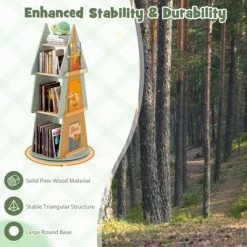 Tangkula Kids Rotating Bookshelf 4 Tier Tree Shape Revolving Bookcase 360°Display Rack 16 Tangkula Kids Rotating Bookshelf 4 Tier Tree Shape Revolving Bookcase 360°Display Rack -Tangkula GUEST b29856ab e4b8 46e5 a2e3 b4bfd0827a83