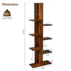Tangkula Modern Multi-Layer Bookshelf Floor Standing Bookcase W/Anti-fall Device Storage Rack For Home Office Rustic -Tangkula GUEST b2ab3f6c 6a96 4302 8174 c1bbd76bb8f8