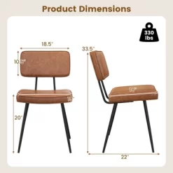 Tangkula Dining Chairs Set Of 4 W/ PU Leather Cover Filled Sponge Waterfall Seats 19 Tangkula Dining Chairs Set Of 4 W/ PU Leather Cover Filled Sponge Waterfall Seats -Tangkula GUEST b3b901bc 9708 4dcf 8bcc f15f529befa9