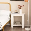 Tangkula 2-Tier End Table Modern Sofa Bedside Table Compact Nightstand With Storage Shelf