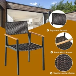 Tangkula Patented 7PCS Patio Garden Dining Set Outdoor Dining Furniture Set W/ Umbrella Hole -Tangkula GUEST b41d5797 89c1 4e3d a900 4a163b7e0055