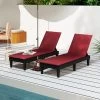 Tangkula 2PCS Patio Lounge Chair Recliner Chair W/ 3-Position Adjustable Backrest & Cushion Black & Red 1 Tangkula 2PCS Patio Lounge Chair Recliner Chair W/ 3-Position Adjustable Backrest & Cushion Black & Red -Tangkula GUEST b43362df cb99 4dbc 8ba5 319a2ae870e5