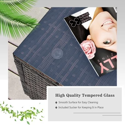 Tangkula 6PCS Wicker Patio Sectional Conversation Furniture Set With Seat Cushions & Coffee Table 5 Tangkula 6PCS Wicker Patio Sectional Conversation Furniture Set With Seat Cushions & Coffee Table - Image 3