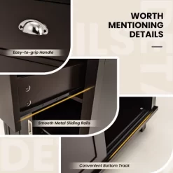 Tangkula Freestanding Buffet Hutch Kitchen Pantry Storage Cabinet W/ Sliding Doors -Tangkula GUEST b537f030 e411 45af 8848 7752ca8d1fbc