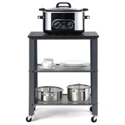 Tangkula Kitchen Utility Cart Industrial Coffee End Table W/Wheels Black/Silver 17 Tangkula Kitchen Utility Cart Industrial Coffee End Table W/Wheels Black/Silver -Tangkula GUEST b808a67a a7bc 4622 ac52 3ec86ec3e7c4