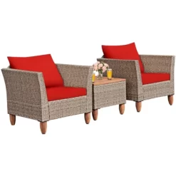 Tangkula 3 Piece Outdoor Rattan Sofa Set Wicker Conversation Furniture Set With Cushions 20 Tangkula 3 Piece Outdoor Rattan Sofa Set Wicker Conversation Furniture Set With Cushions -Tangkula GUEST b863eb44 d9a2 448b a0be dad0283553b7